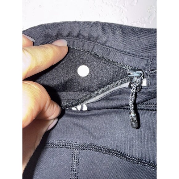 Lululemon Low Rise Legging Rear Pocket Size 8 Thick Seam Side Panel Black E - Picture 3 of 8